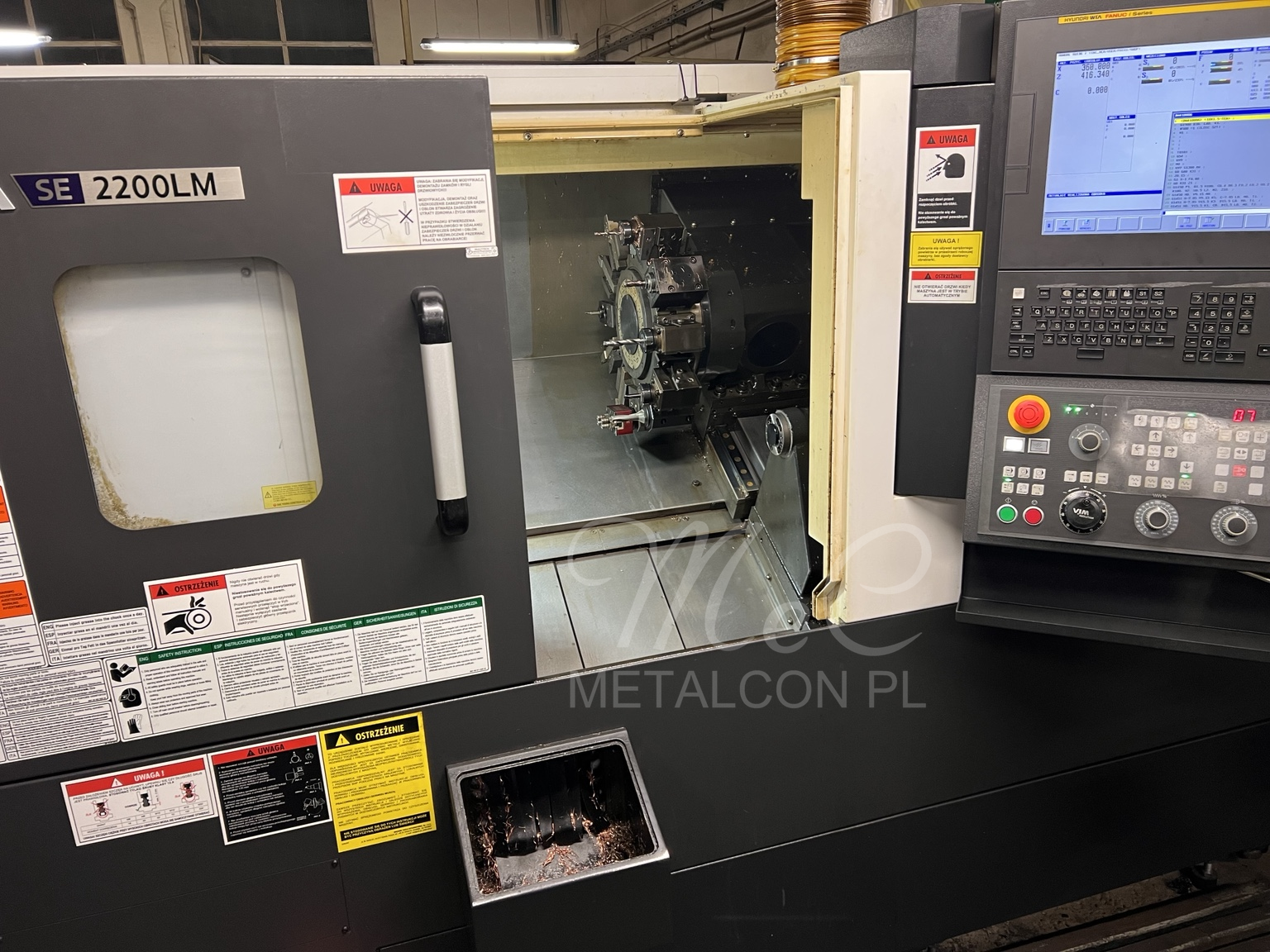 Tokarka Hyundai WIA SE 2200LM w zakładzie METALCON