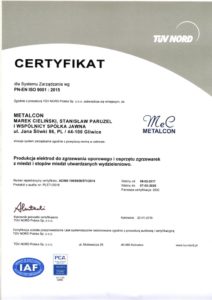 Certyfikat ISO PL