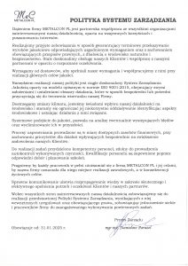 Polityka Systemu Zarządzania